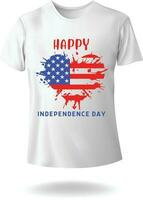 gelukkig onafhankelijkheid dag Verenigde Staten van Amerika 4e van juli vector typografie t-shirt ontwerp eps 10
