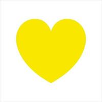 geel hart illustratie geïsoleerd vector