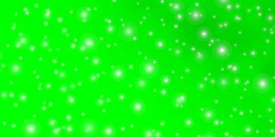 lichtgroene vectorachtergrond met kleine en grote sterren kleurrijke illustratie met het abstracte patroon van gradiëntsterren voor de bestemmingspagina's van websites vector