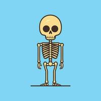 een menselijk skelet halloween partij vector