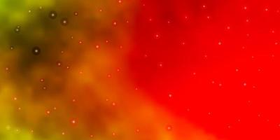 lichtgroene rode vectorachtergrond met kleine en grote sterren die kleurrijke illustratie glanzen met klein en groot sterrenpatroon voor websites bestemmingspagina's vector