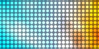 lichtblauw gele vector achtergrond met cirkels illustratie met set van glanzende kleurrijke abstracte bollen patroon voor boekjes folders leaflet