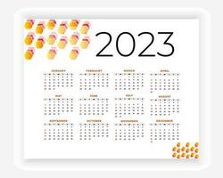 vector modern stijl nieuw jaar 2023 kalender sjabloon