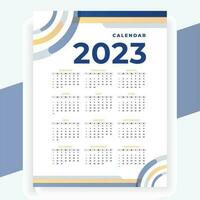 2023 papier modern kalender lay-out in afdrukbare stijl vector