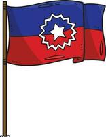 juneteenth vlag tekenfilm gekleurde clip art vector