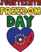 juneteenth vrijheid dag tekenfilm gekleurde clip art vector