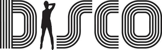vector minimalistische vlak logo type disco geïsoleerd Aan wit achtergrond