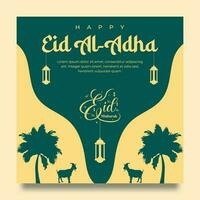 eid al adha themed sociaal media post sjabloon vector