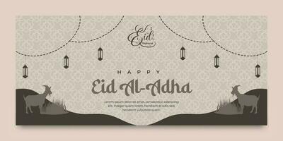 eid al-adha groet banier sjabloon voor Islamitisch vakantie vector