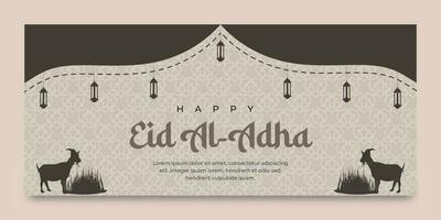 eid al-adha groet banier sjabloon voor Islamitisch vakantie vector