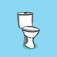 een wit toilet clip art illustratie vector ontwerp met een licht blauw achtergrond