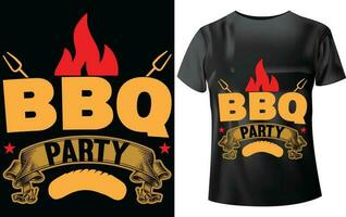 bbq partij t-shirt ontwerp vector