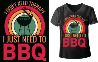 bbq t-shirt ontwerp vector
