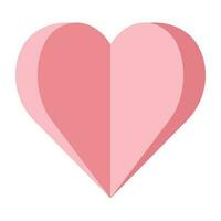 roze gevouwen hart vector