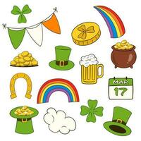 st. Patrick dag pictogrammen reeks vector