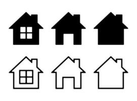 huis pictogrammen reeks vector