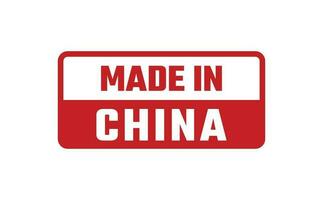 gemaakt in China rubber postzegel vector