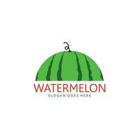 vers watermeloen fruit vector logo sjabloon