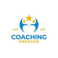 trainer succes logo ontwerp voor leven coaching ontwerp vector illustratie symbool icoon