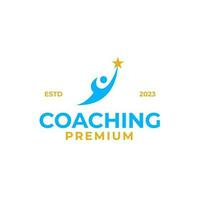 trainer succes logo ontwerp voor leven coaching ontwerp vector illustratie symbool icoon