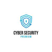 cyber veiligheid logo ontwerp concept vector illustratie symbool icoon