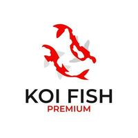 koi vis logo ontwerp vector concept illustratie idee