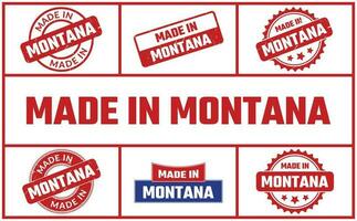 gemaakt in Montana rubber postzegel reeks vector