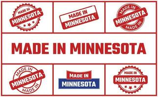 gemaakt in Minnesota rubber postzegel reeks vector