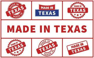 gemaakt in Texas rubber postzegel reeks vector