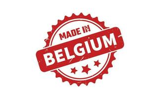 gemaakt in belgie rubber postzegel vector