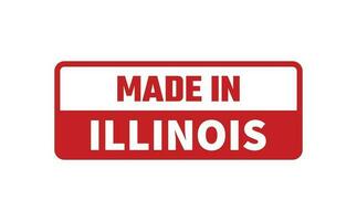 gemaakt in Illinois rubber postzegel vector