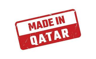 gemaakt in qatar rubber postzegel vector