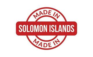 gemaakt in Solomon eilanden rubber postzegel vector