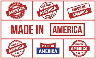 gemaakt in Amerika rubber postzegel reeks vector