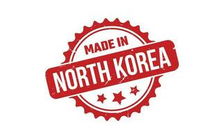 gemaakt in noorden Korea rubber postzegel vector