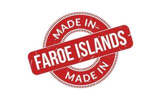 gemaakt in Faeröer eilanden rubber postzegel vector