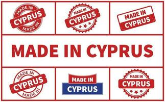 gemaakt in Cyprus rubber postzegel reeks vector