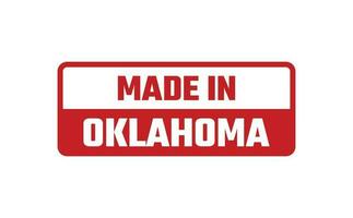 gemaakt in Oklahoma rubber postzegel vector