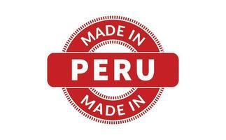 gemaakt in Peru rubber postzegel vector