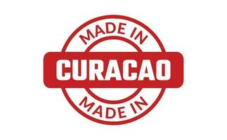 gemaakt in Curacao rubber postzegel vector