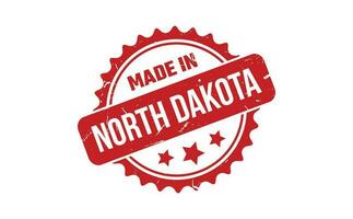gemaakt in noorden dakota rubber postzegel vector