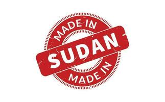 gemaakt in Soedan rubber postzegel vector