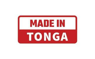 gemaakt in Tonga rubber postzegel vector