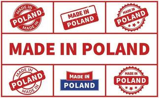 gemaakt in Polen rubber postzegel reeks vector