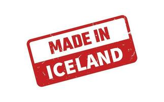 gemaakt in IJsland rubber postzegel vector