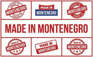 gemaakt in Montenegro rubber postzegel reeks vector