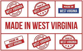 gemaakt in west Virginia rubber postzegel reeks vector