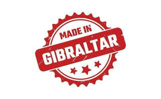 gemaakt in Gibraltar rubber postzegel vector