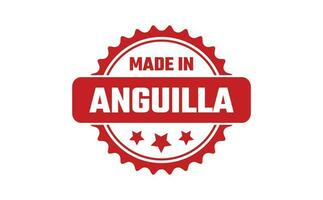 gemaakt in Anguilla rubber postzegel vector