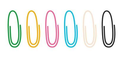 kleurrijk papier clips reeks vector illustratie geïsoleerd